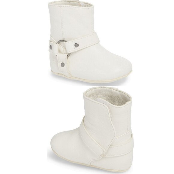 NIB FRYE Baby Harness Boots, Size 3 (6-9 Months) White Infant Shoes - Picture 1 of 8